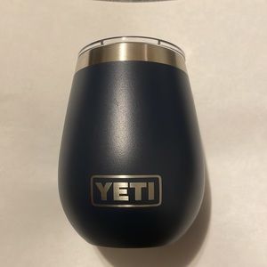 YETI Rambler 10 oz Wine Tumbler Stainless Steel Navy Blue Insulated